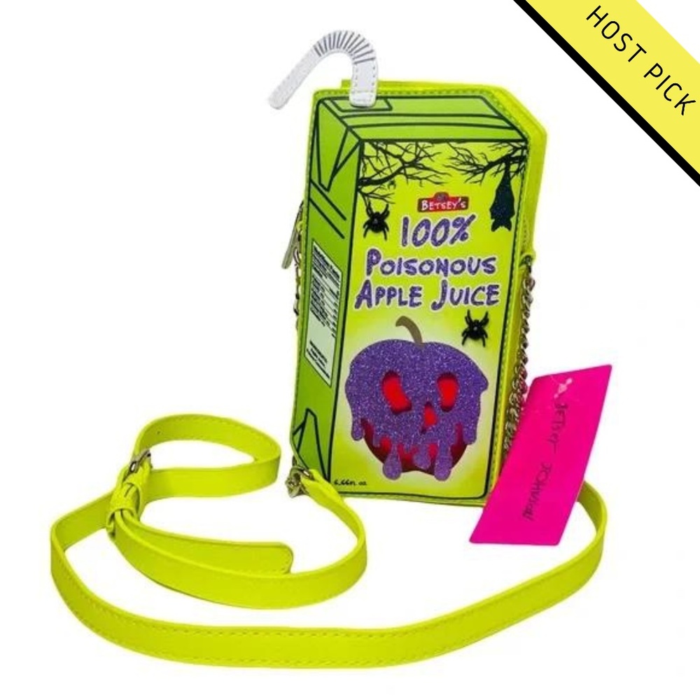 Betsey Johnson "Poisonous Apple" Juice Box Bag